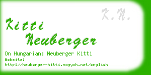 kitti neuberger business card